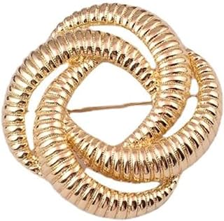 Twisted Spiral Gold Brooch Pin